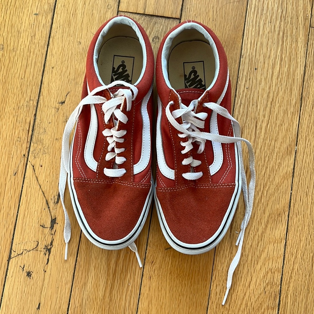 Vans sneakers. Womens size 9. Color burnt orange/caramel.